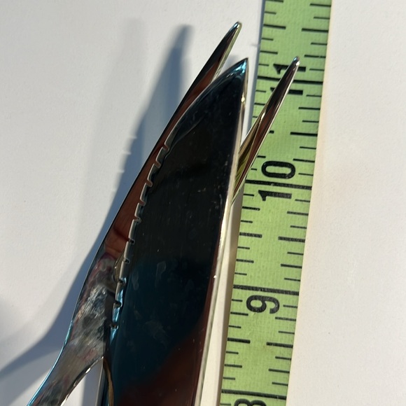 Silver and Glass Serving/Carving knife Fork Set - Picture 5 of 6